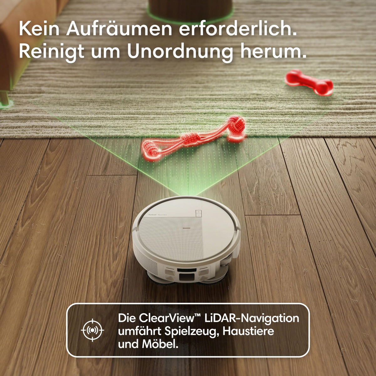 iRobot Roomba® Plus 515 Combo Robot + AutoWash™ Dock, 22Kpa, Dock multifuncțional, spală și usucă padurile de ștergere la temperaturi ridicate, Clearview LiDAR, se golește singur, alb - N285240