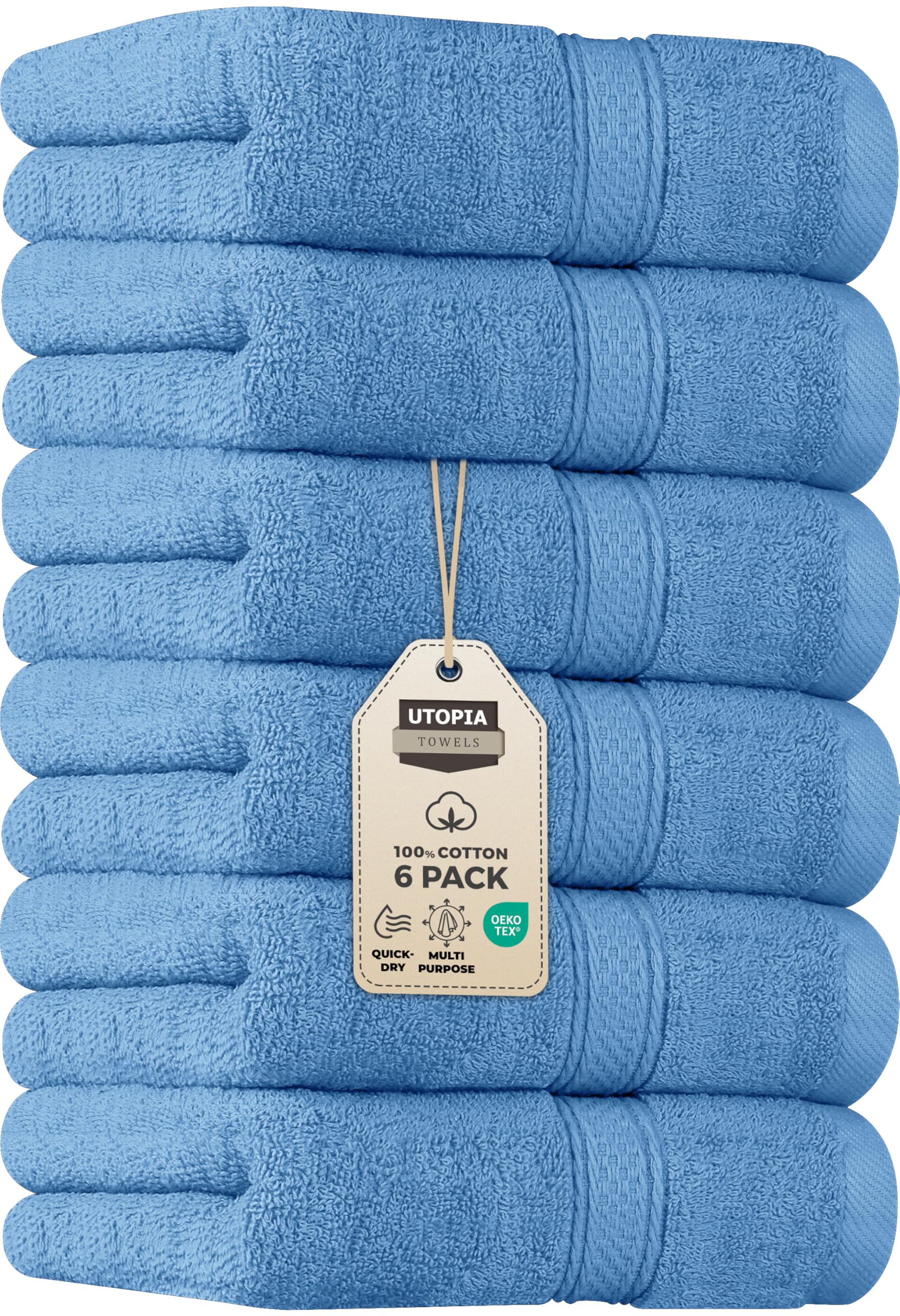 Utopia Towels Prosoape de bumbac 600g/m² Pachet de 6 - UT0649