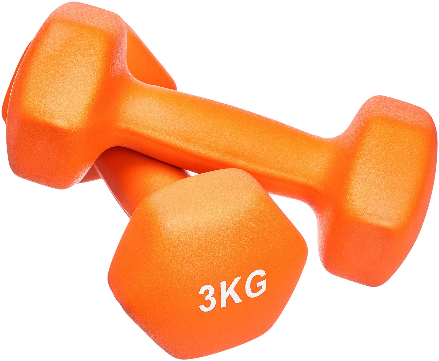 Amazon Basics Neoprene Dumbbell Weights, Orange, Set of 2, 2 x 3 kg 6.0 - GND003