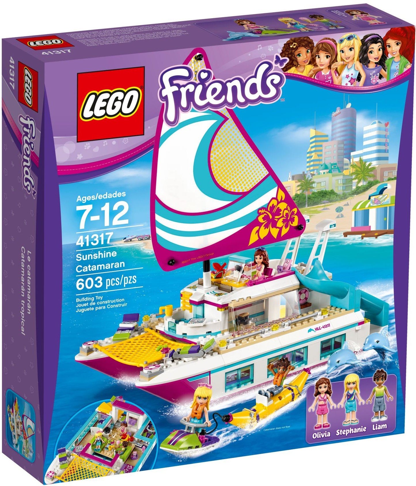 LEGO Friends 41317 - "Sunshine Catamaran construction game, colorful