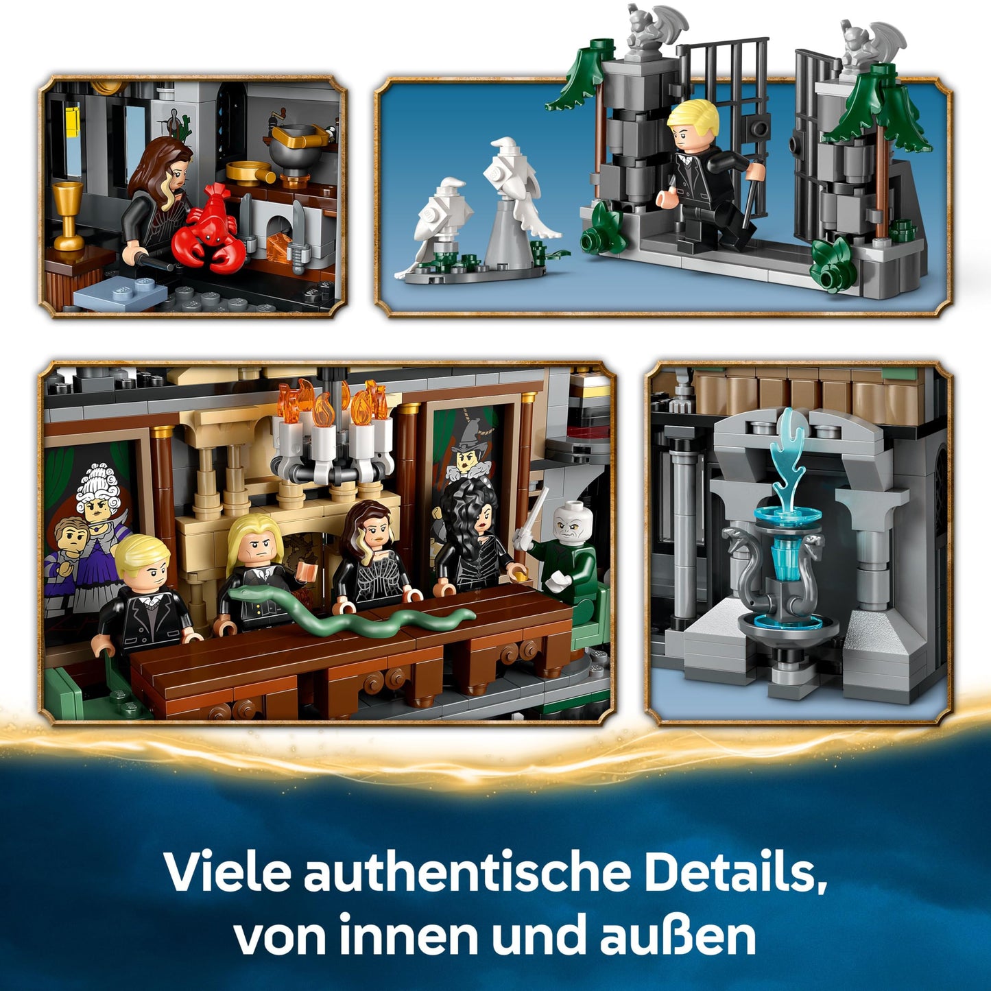 LEGO Harry Potter country estate of the Malfoy family, fantasy toy to collect and display, gift for boys, girls and fans of the magical world, gift idea with 9 minifigures 76453