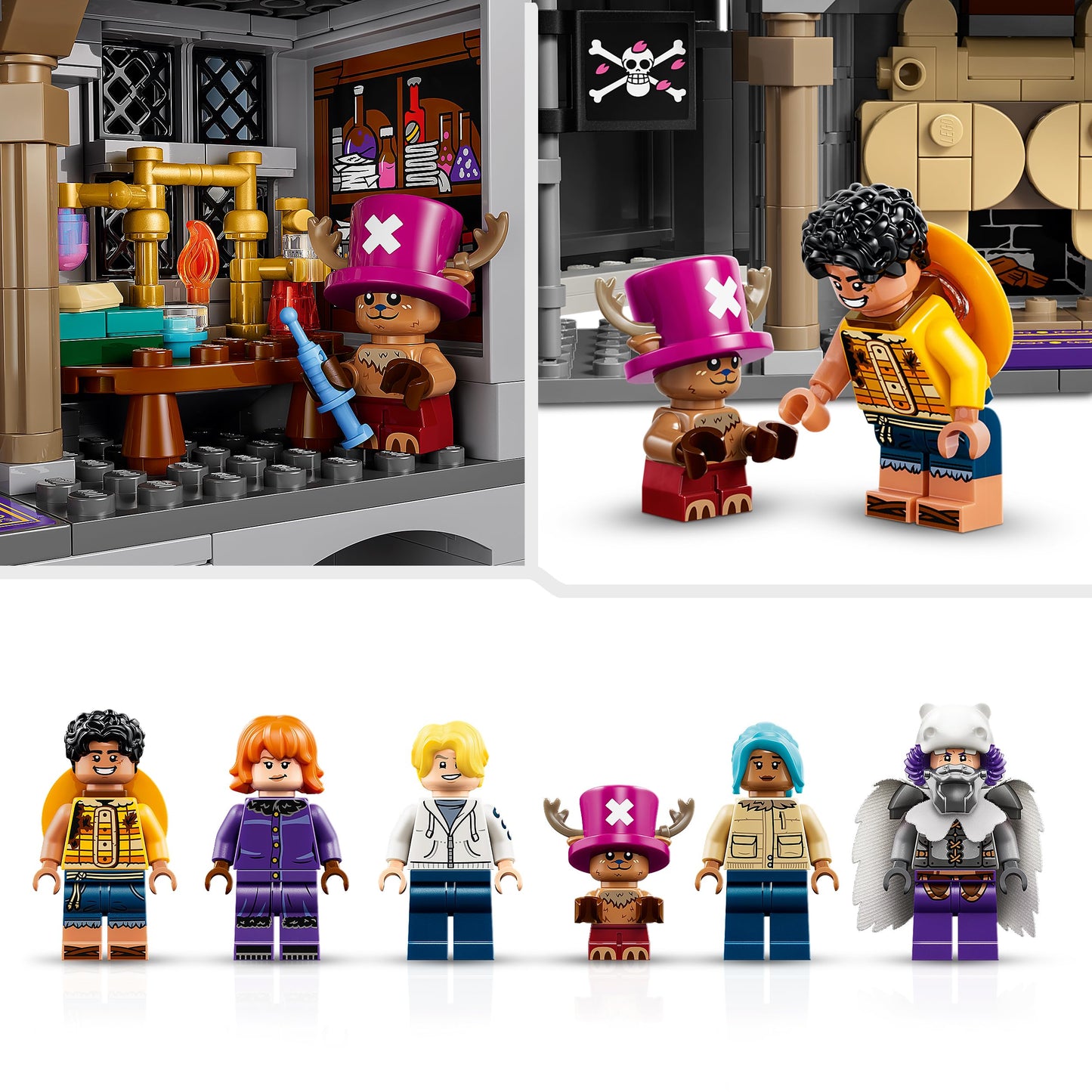 LEGO ONE PIECE Duel in Drumm Castle - model building with 6 minifigures including Luffy, Nami and Chopper - children's room decoration and gift for boys, girls and fans aged 9 and over - 75645