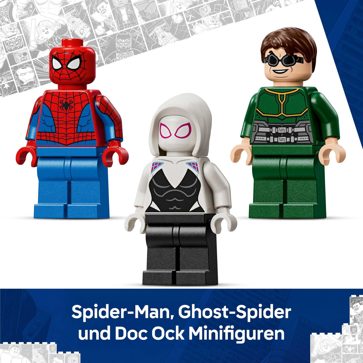 LEGO | Mech duel: Spider-Man vs. Doc Ock - superhero toy with 2 action figures, 3 minifigures, shooters - construction toy for children - gift for boys aged 6 and over and girls - 76338