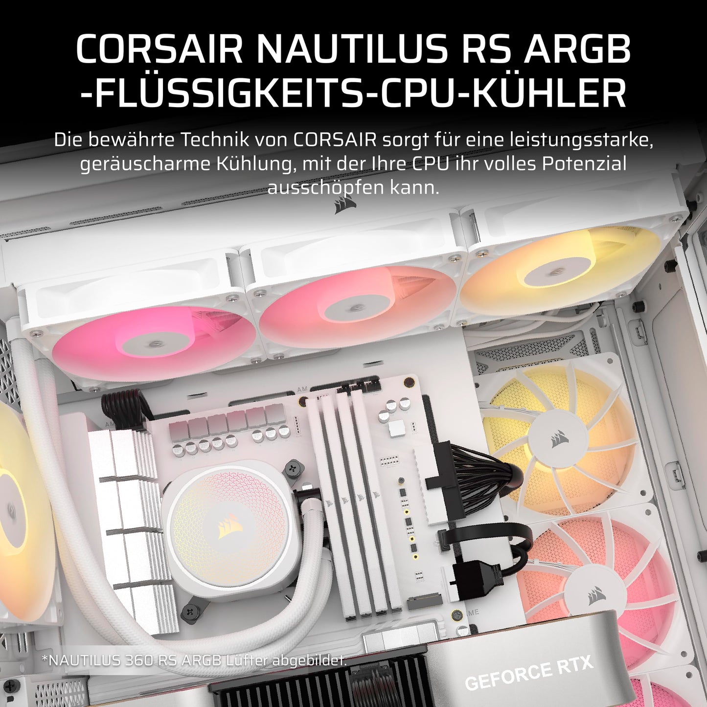 Corsair Nautilus 240 RS ARGB CPU Liquid Cooler - CW-9060094-WW