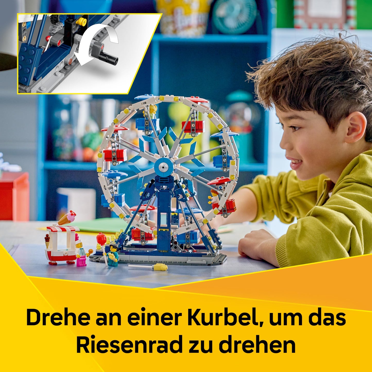 LEGO Creator 3-in-1 Legendary Ferris Wheel Set - Toy with 3 building options: Ferris wheel, UFO ride or carousel - DIY decoration - Birthday gift for boys and girls aged 8 and up - 31389