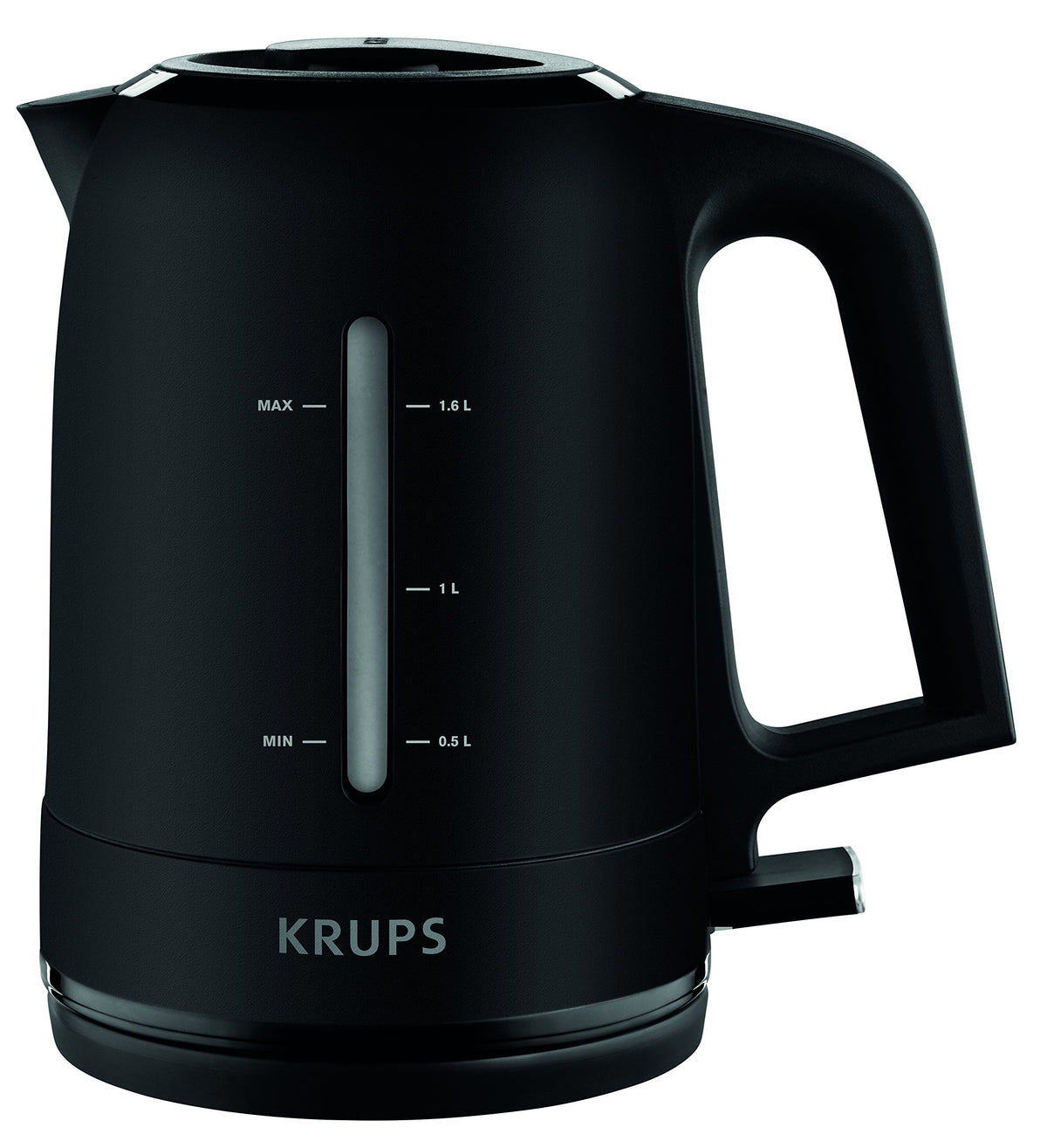Krups BW2448 Fierbător de apă Pro Aroma | Capacitate de 1,6 L | 2.400 W | Comutator de pornire/oprire iluminat | Filtru anti-calcar | Negru
