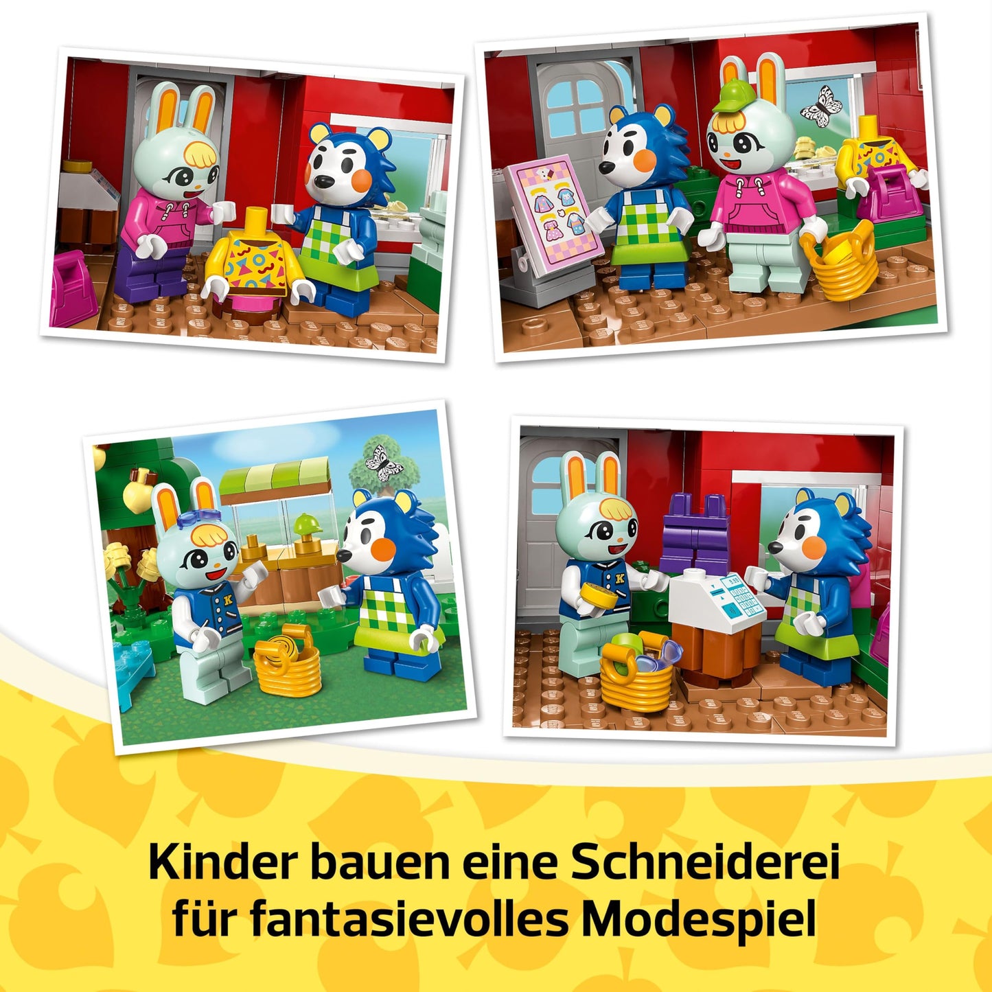 LEGO Animal Crossing The Tailor Sisters' Shop, building set for creative role play, gift for girls, boys and video game fans aged 6 and over, adventure playset 77055