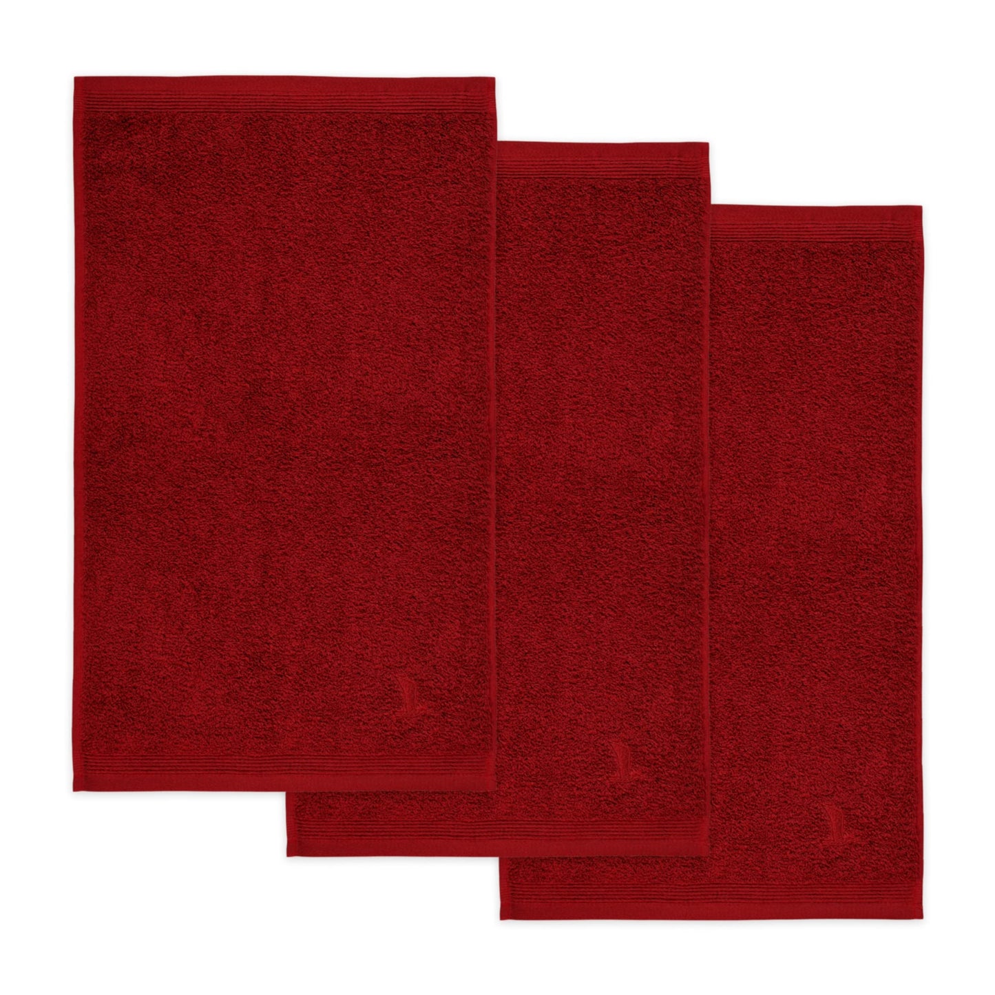 möve Superwuschel guest towel 30 x 50 cm made of 100% cotton, ruby set of 3 - 017259054-3*030050-075