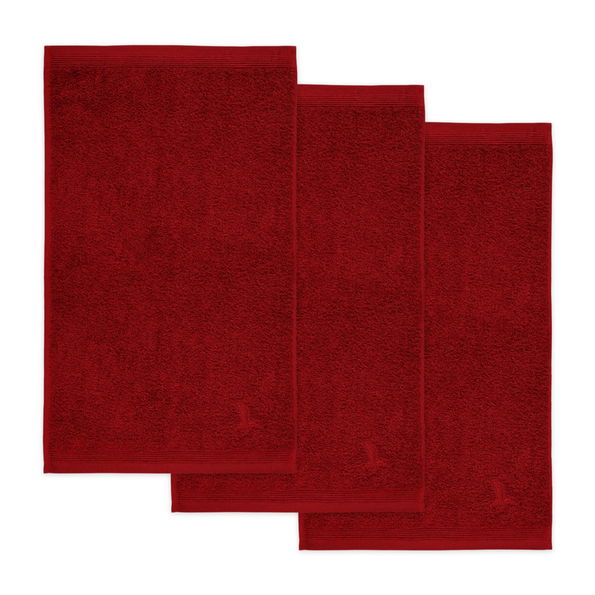 möve Superwuschel guest towel 30 x 50 cm made of 100% cotton, ruby set of 3 - 017259054-3*030050-075