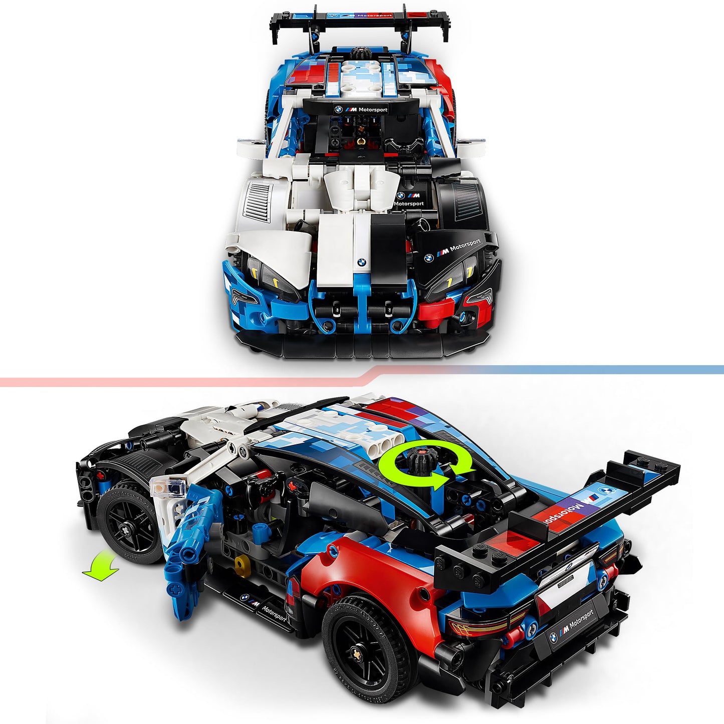 LEGO Technic BMW M4 GT3 EVO racing car - model kit with V6 engine, steering and opening doors - gaming gift for boys aged 11 and over & young motorsport fans - 42226