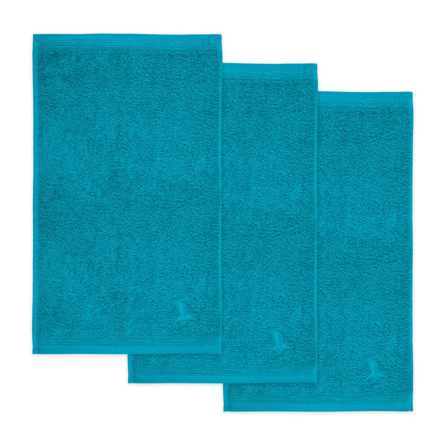 möve Superwuschel guest towel 30 x 50 cm made of 100% cotton, lagoon set of 3 - 017259054-3*030050-458