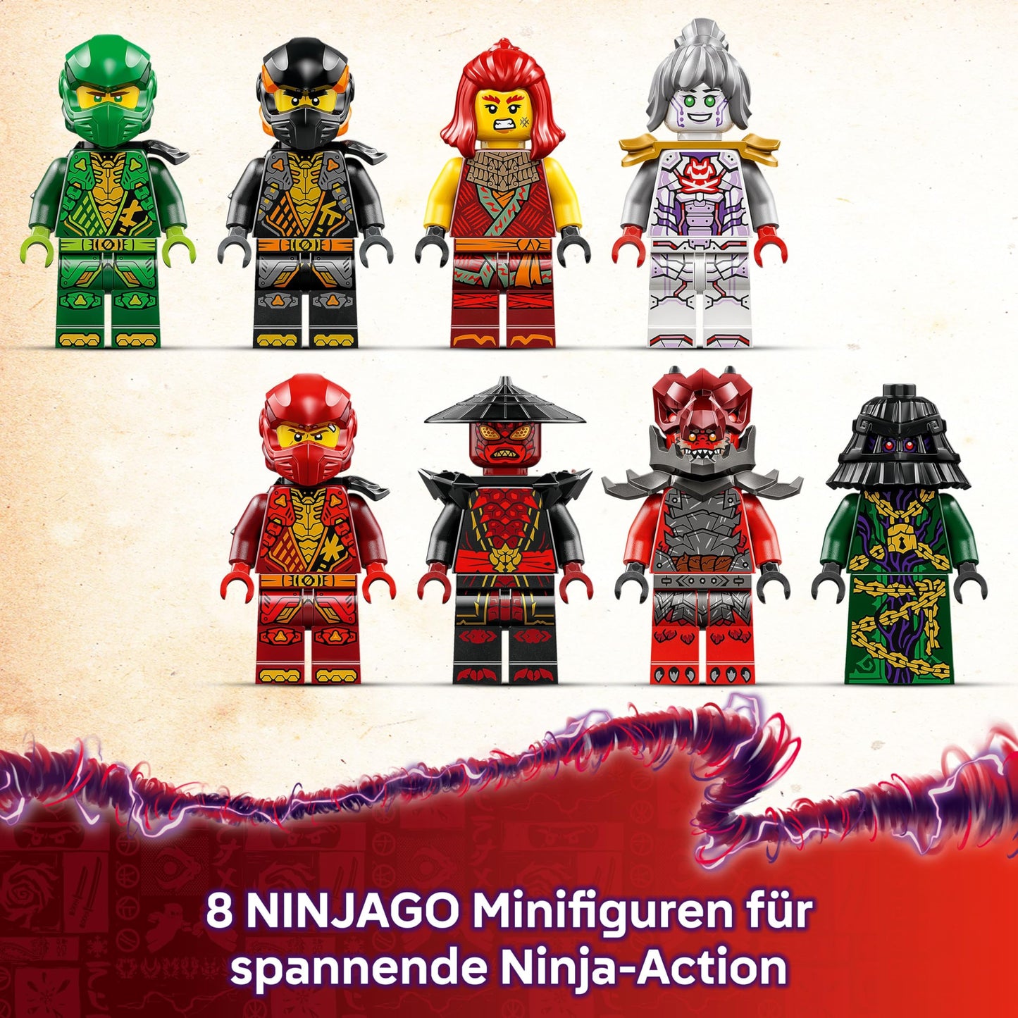 LEGO NINJAGO arc dragon - toy with 8 minifigures and a Spinjitzu spinner - interactive ninja building toy for boys and girls aged 9 and up - gift idea for fans 71836