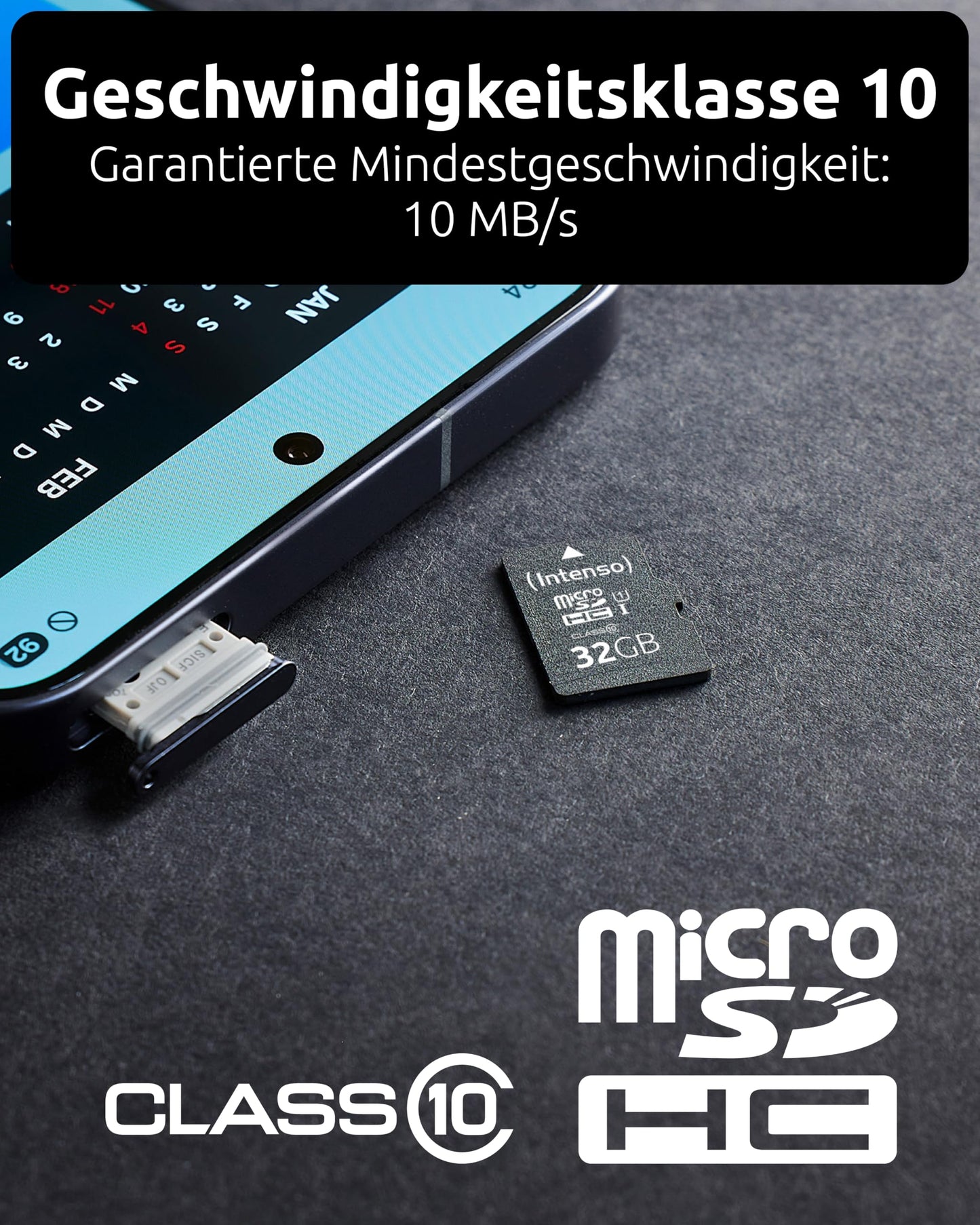 Intenso microSD card Premium Multipack, 5x 32 GB, Micro SDHC, for smartphones, tablets & cameras, waterproof, drop-proof, X-ray-proof, temperature-proof, up to 90 MB/s - 3423585