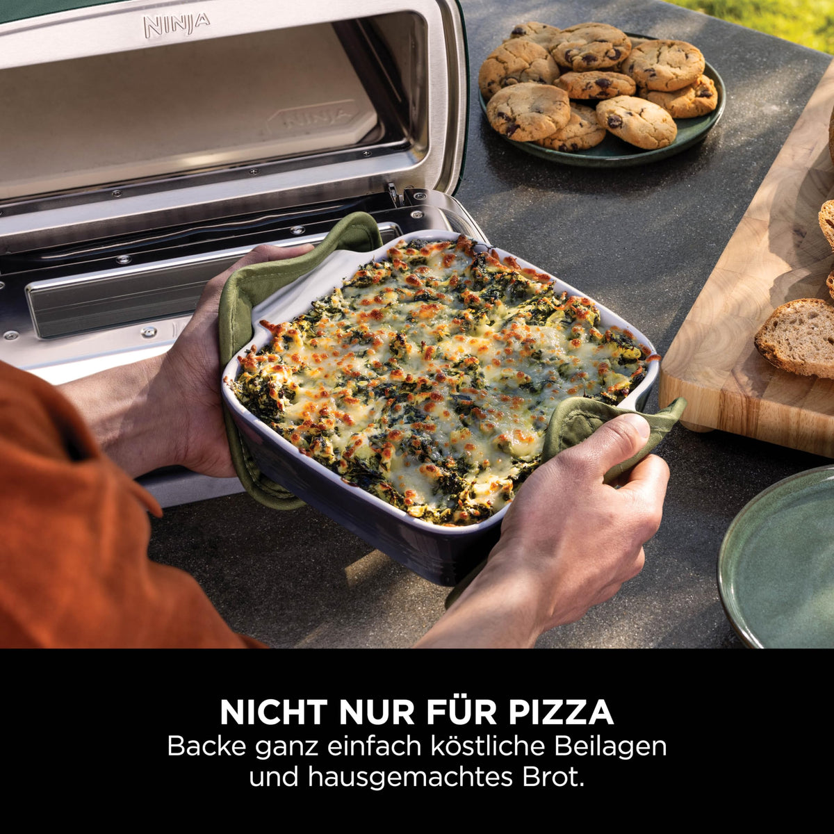 Ninja Artisan Outdoor Pizza Oven and Air Fryer, 4 Functions - MO201AMZEU
