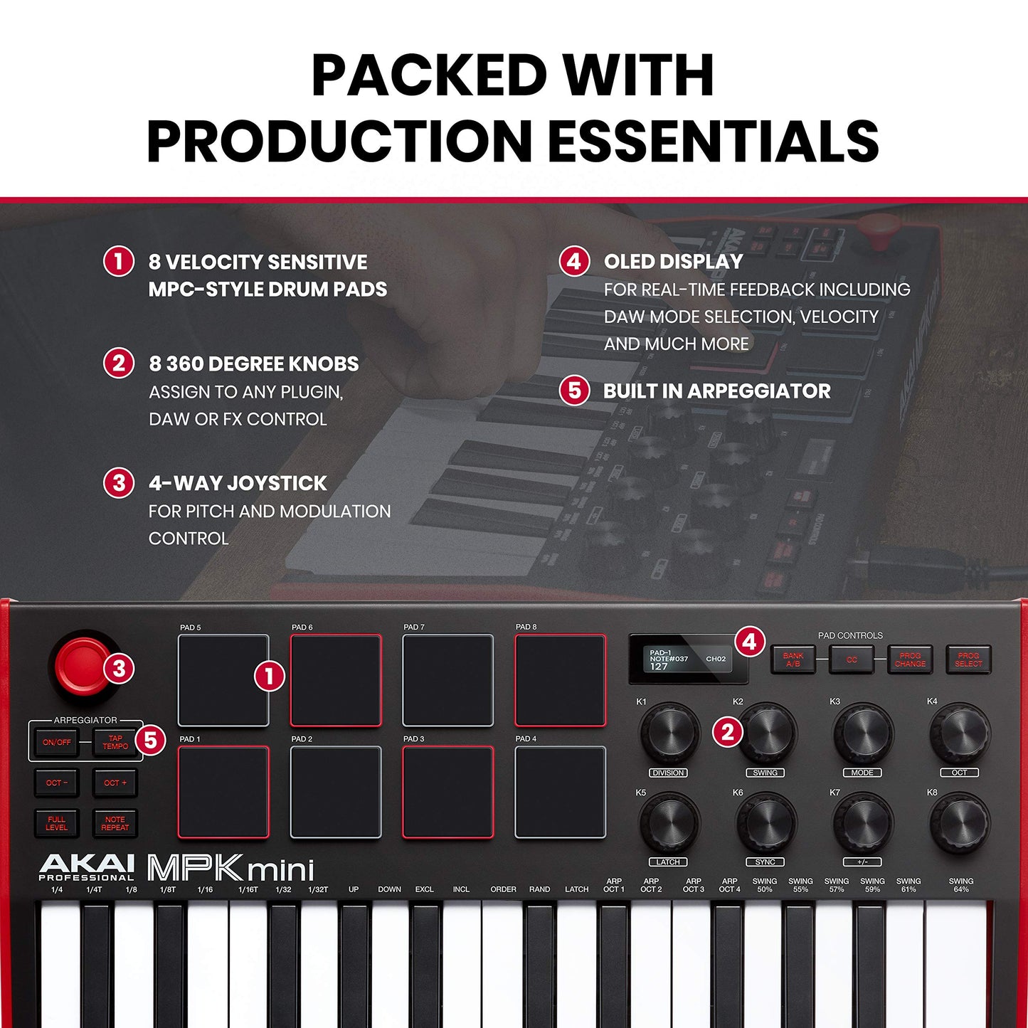 Akai MPK Mini MK3 + Sustain Pedal Bundle