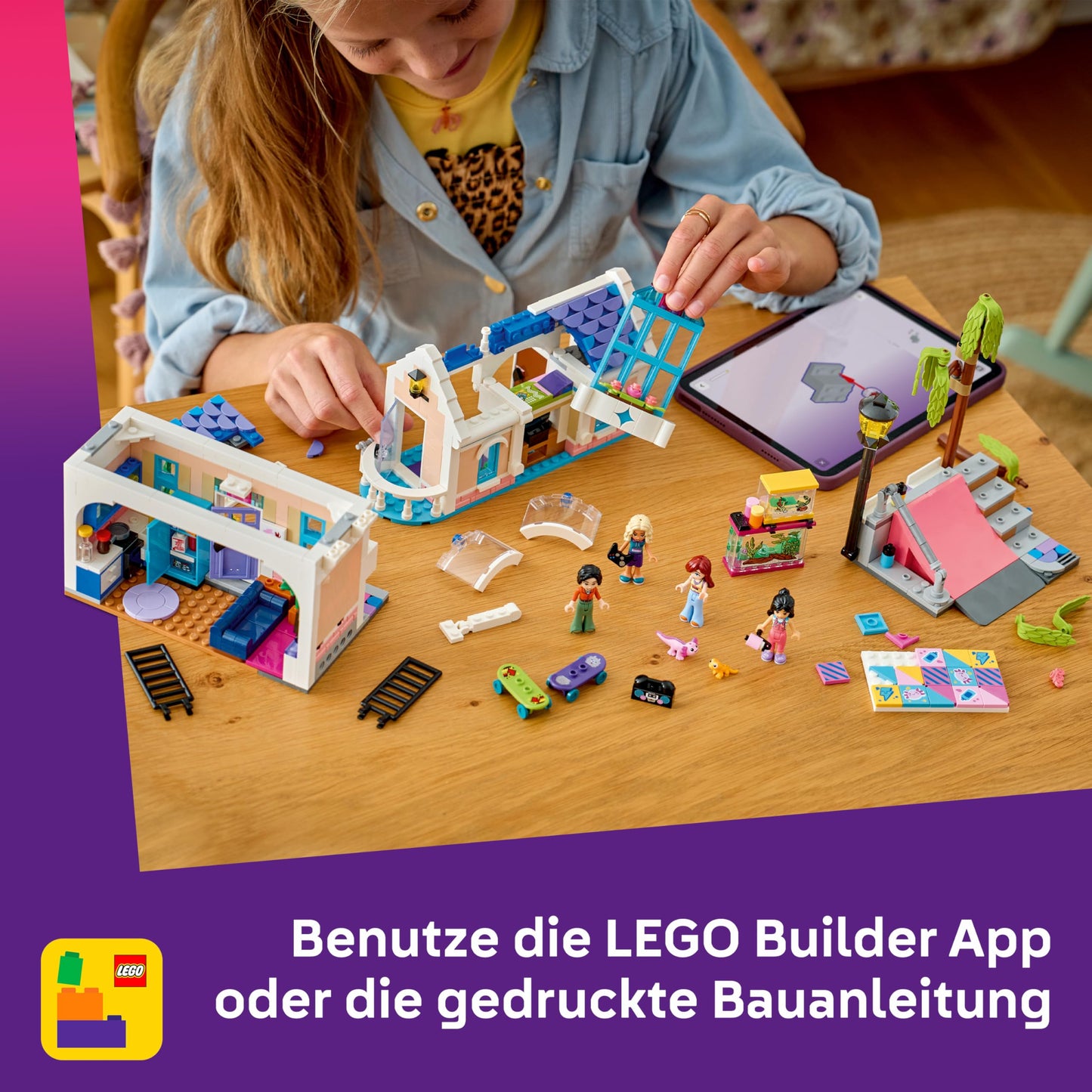 LEGO Friends Liann's Family House - Miniature Playset with Garden, 4 Mini Dolls, Axolotl & Gecko Animal Figure and Accessories - Birthday Gift for Girls Ages 7 and Up - 42687