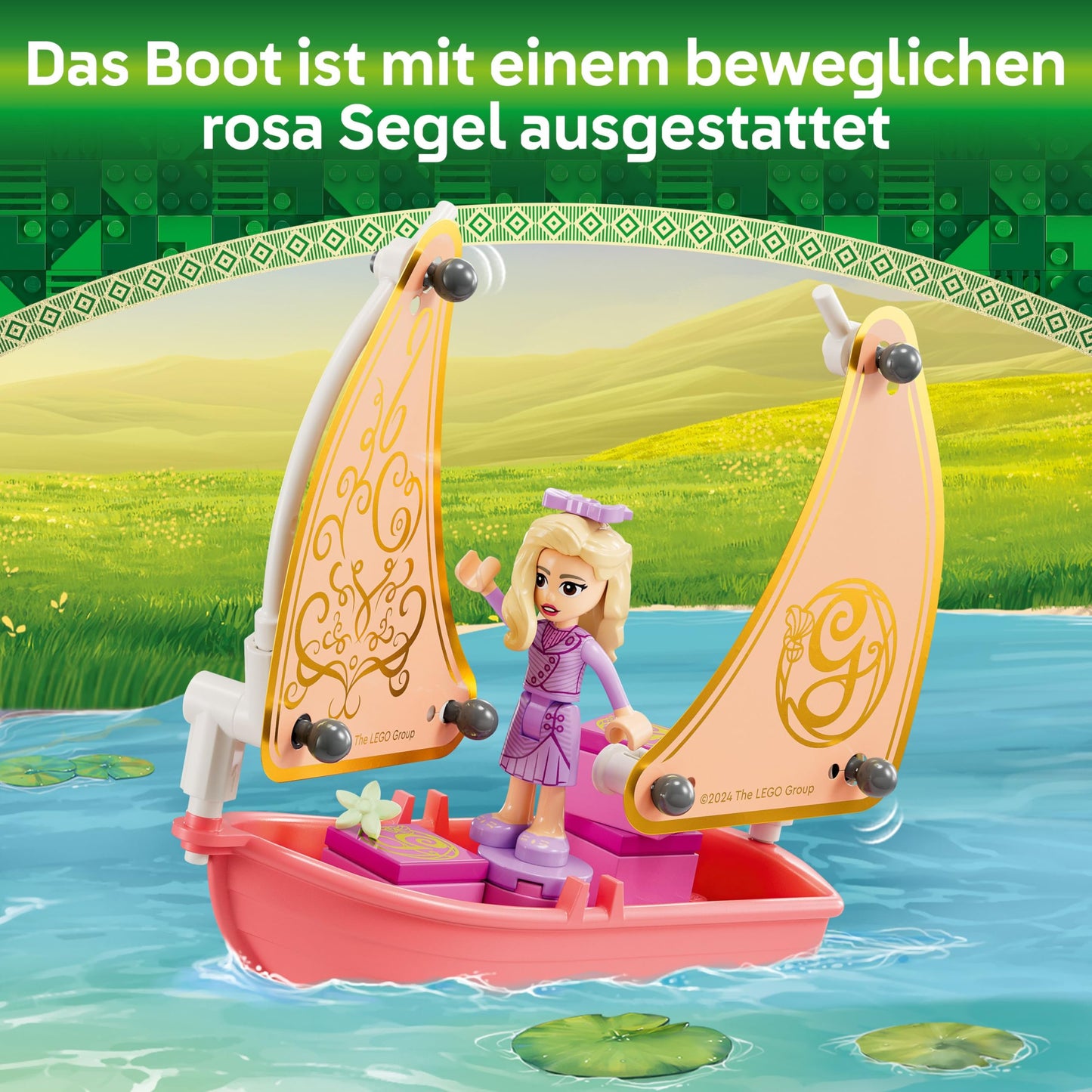 LEGO Wicked Glinda, Elphaba and Nessarose at Shiz University - toy with boat, 3 minifigures and fun accessories - birthday gift for girls and boys aged 7 and up and film fans - 75681