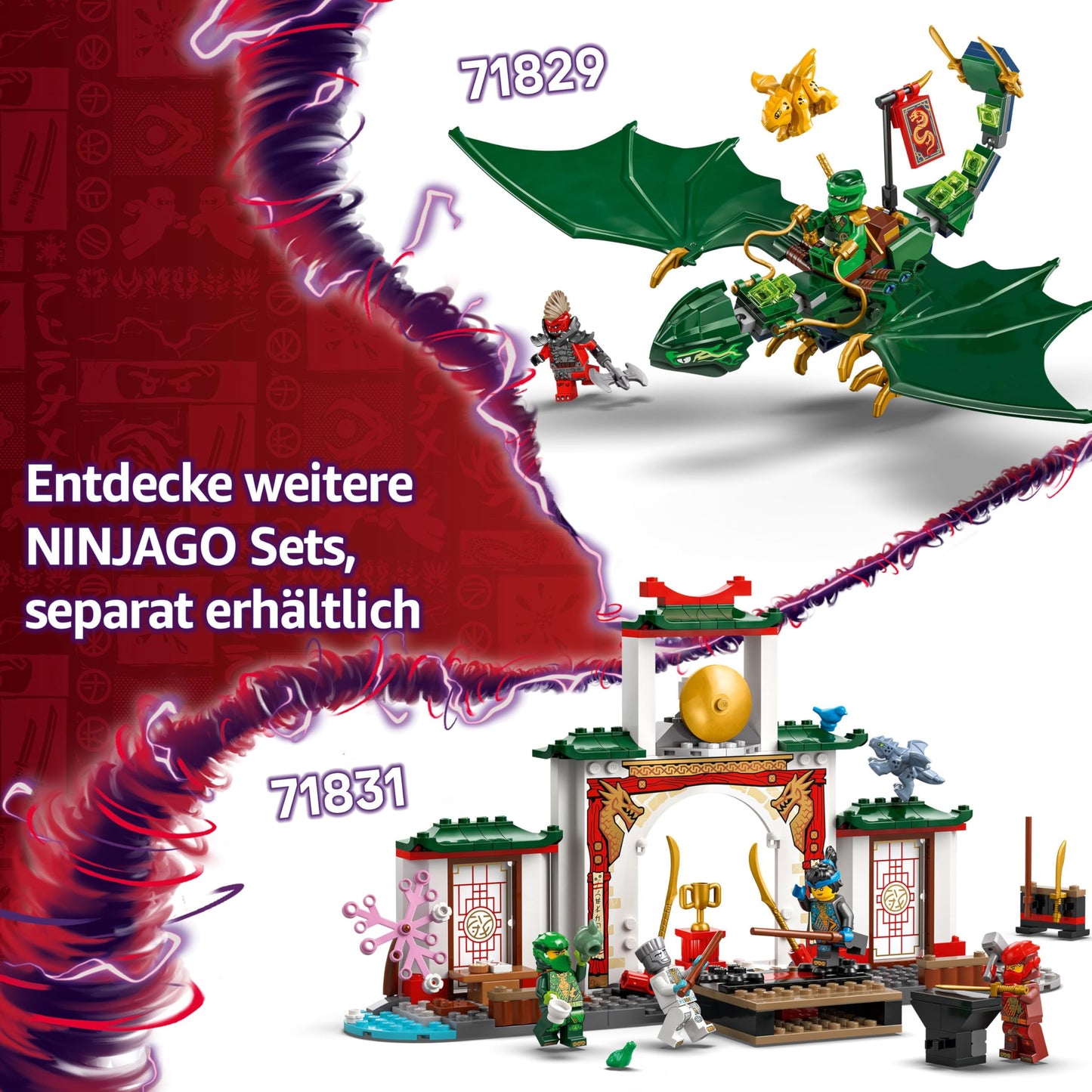 LEGO NINJAGO Spinjitzu Temple of the Ninja - Playset with 4 minifigures and 1 dragon figure - Building set - Christmas or birthday gift for boys and girls aged 4 and over 71831