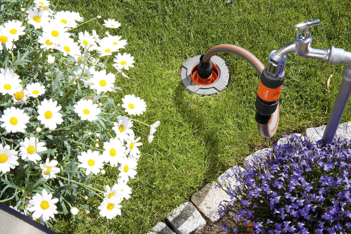 Furtun Gardena Premium Superflex 13 mm (1/2 inch), 50 m: furtun de grădină cu profil power grip, presiune de spargere de 35 bar, foarte flexibil, stabil dimensional, rezistent la UV, clorură de polivinil (PVC), udare în grădină - 18099