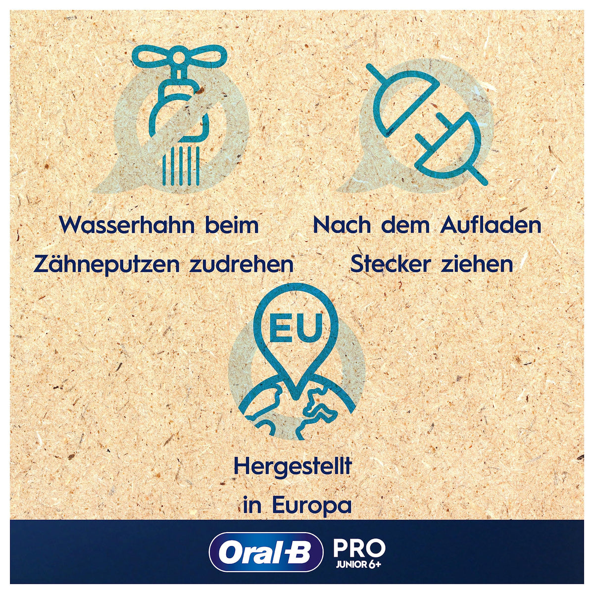 Periuță de dinți electrică Oral-B Pro Junior pentru copii, Violetă - 8006540742891