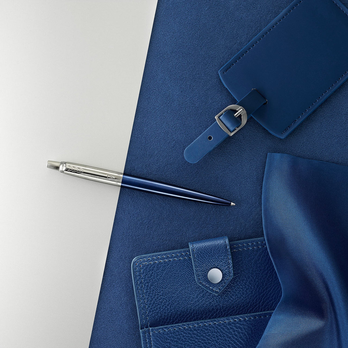 Parker Jotter London Trio Discovery Pack: Ballpoint Pen (Royal Blue) | Gel Pens (Red Kensington) & Mechanical Pencil (Stainless Steel) - 2032740