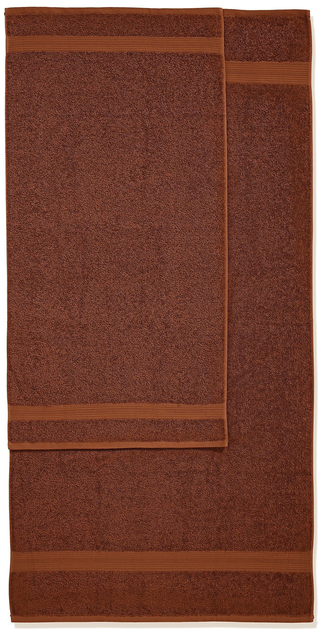 Amazon Basics Towel Set, Fade Resistant, 2 Bath Towels and 4 Hand Towels, Hazelnut Brown, 100% Cotton 500g/m² - ABFR-6PkSet(2Bath+4Hand)/ABFR-6