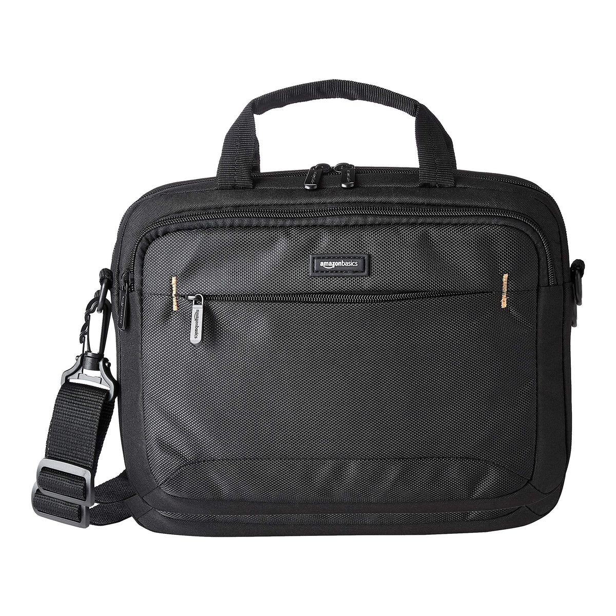 Geanta pentru laptop Amazon Basics cu buzunar frontal și curea pentru bagaje, pentru laptopuri de până la 11,6 inch (29,5 cm), neagră, set de 10 bucăți - NC1305222R1