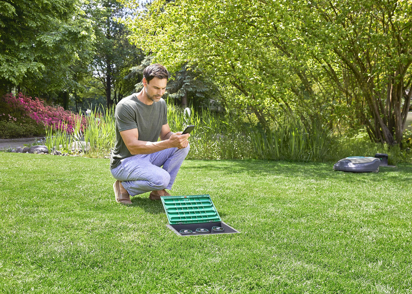 Gardena control unit 9 V Bluetooth: control unit for automatic and reliable irrigation, configurable via Bluetooth app, wireless (01287-20)