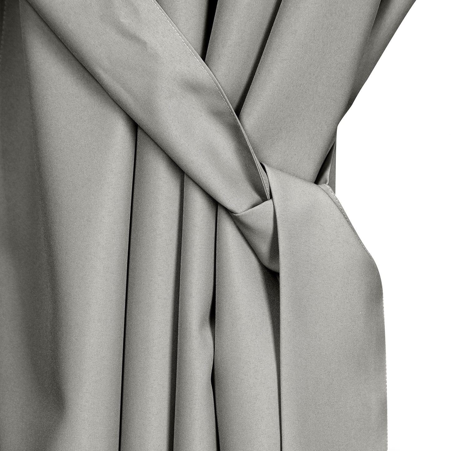 Eurofirany Garden Outdoor Curtain with Velcro Loops, 1 Piece, Opaque & Weatherproof, UV Protection, for Balcony Patio Pergola Gazebo, H200 x W155 cm, Light Gray - ZAS/GARDEN