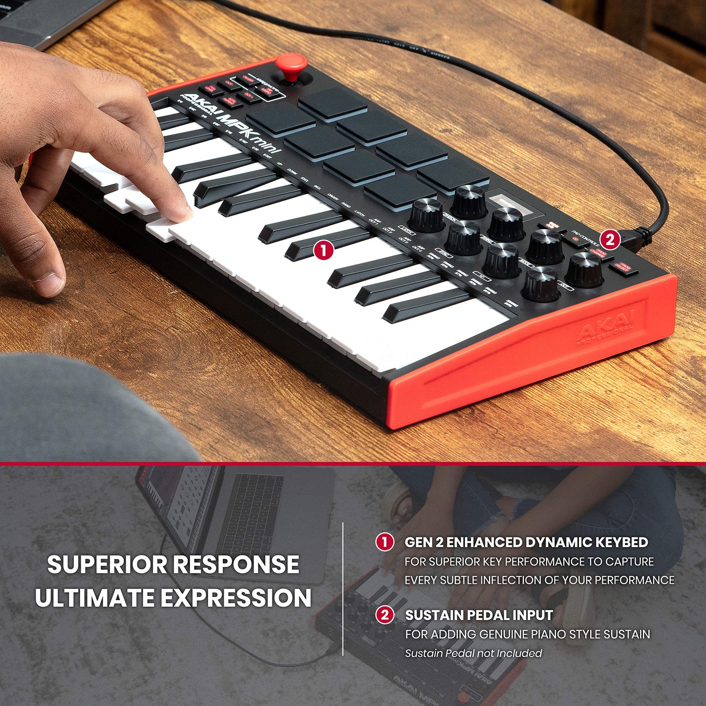Akai MPK Mini MK3 + Sustain Pedal Bundle