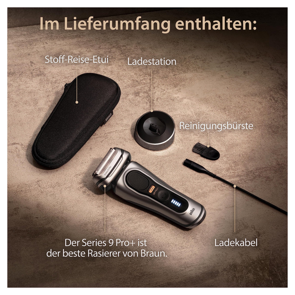 Braun Rasierer Herren Elektrisch Series 9 Pro+, 9517s, Silber